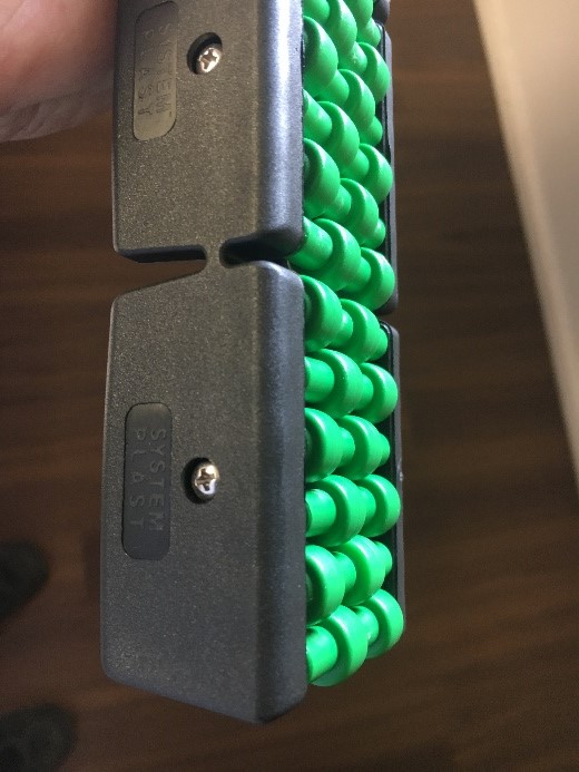 Green roller carton guides